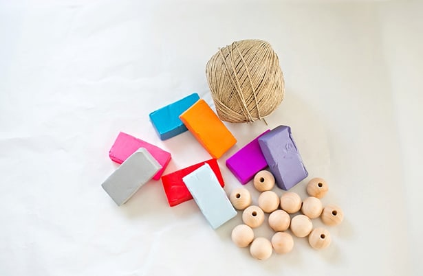 Diy clay wooden beads