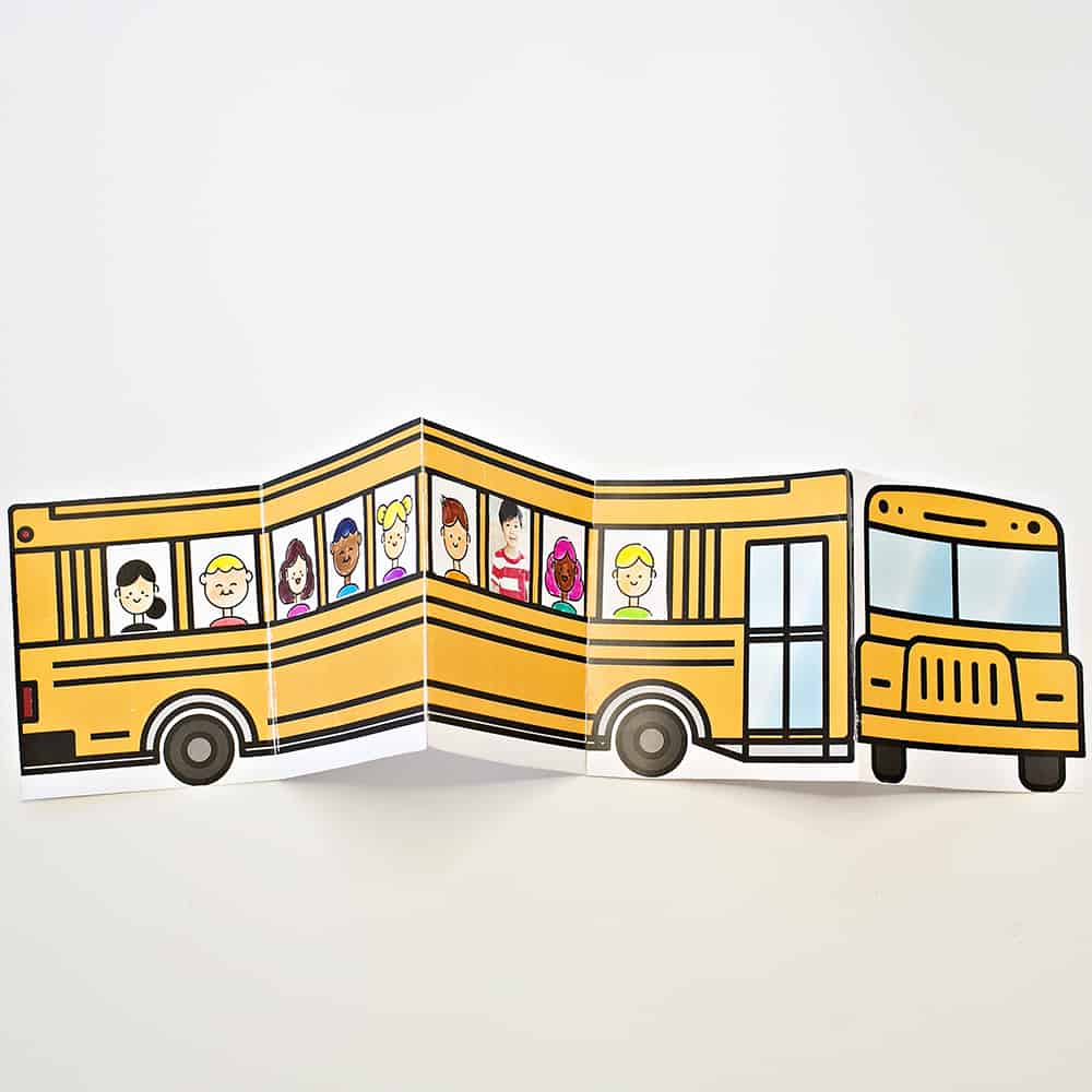 Create a cute school-themed keepsake with this school bus of friends free printable!