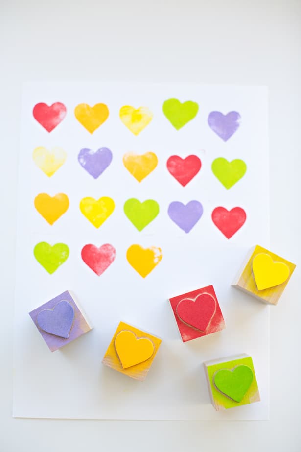 DIY Heart Stamps - Friends Art Lab