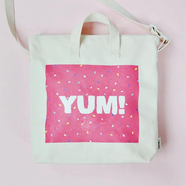 DIY PAINTED SPRINKLES TOTE BAG