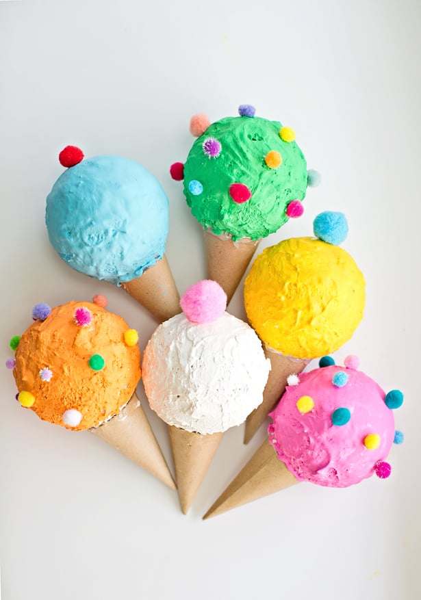 Puffy Paint Ice Cream Cone Craft for Kids - Crafty Morning