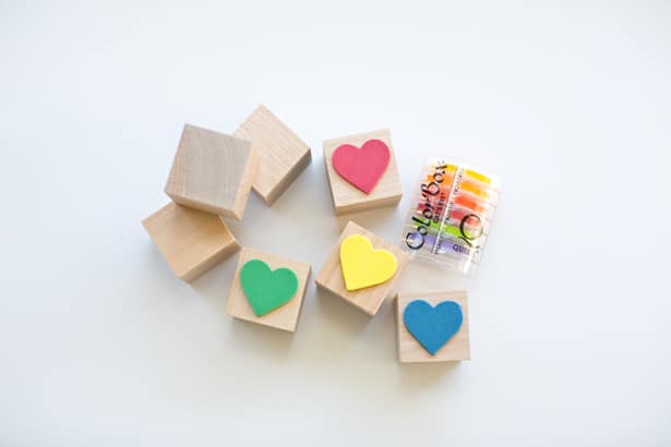 DIY Heart Stamps - Friends Art Lab