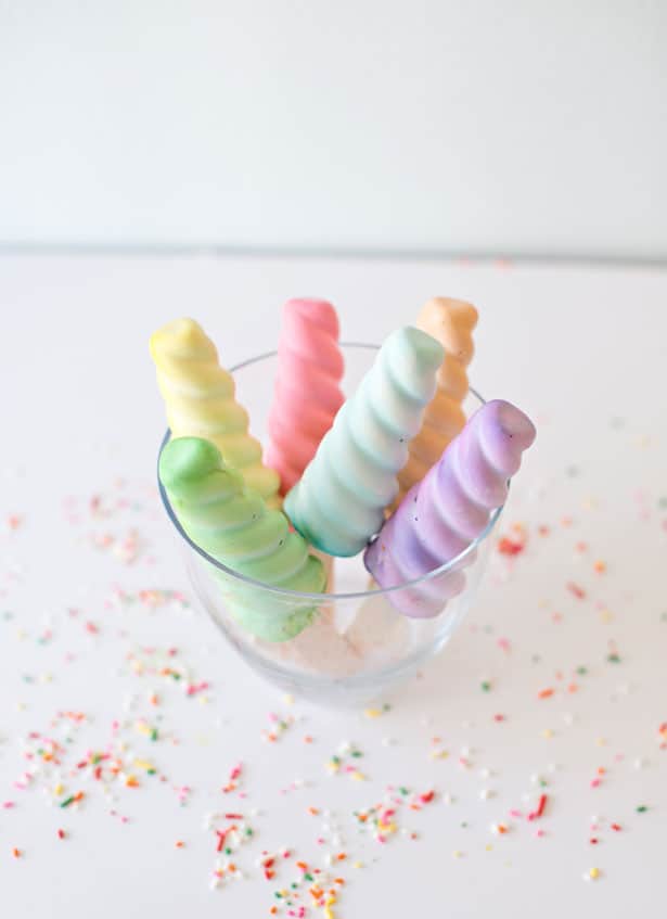 DIY Sidewalk Chalk Popsicles in a glass bowl