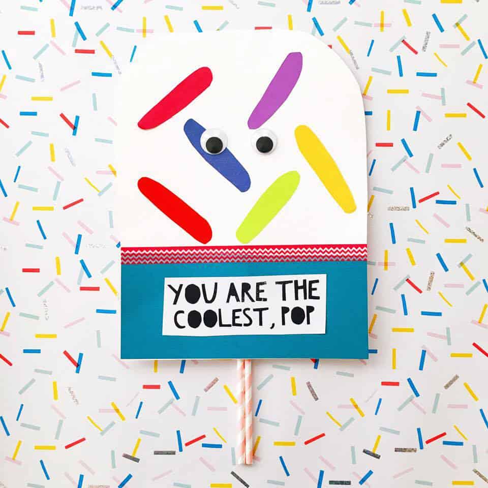 Your kids will love creating this Coolest Pop Father's Day card for dad!