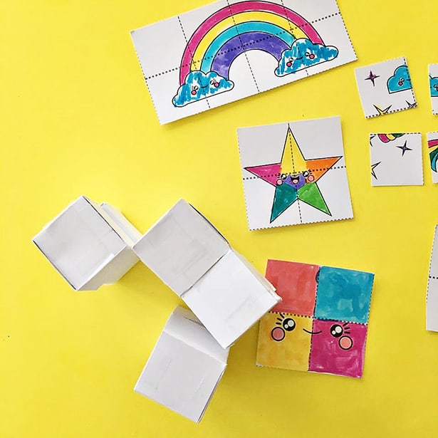 HOW TO MAKE A MAGIC PAPER ART CUBE