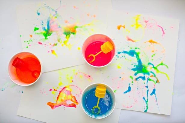Bubble Painting: Colorful Craft for Kids - Typically Simple