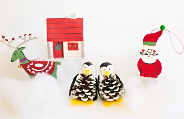 Pine Cone Penguin Ornament Christmas Craft 