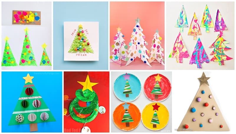 christmas tree art activities for kids