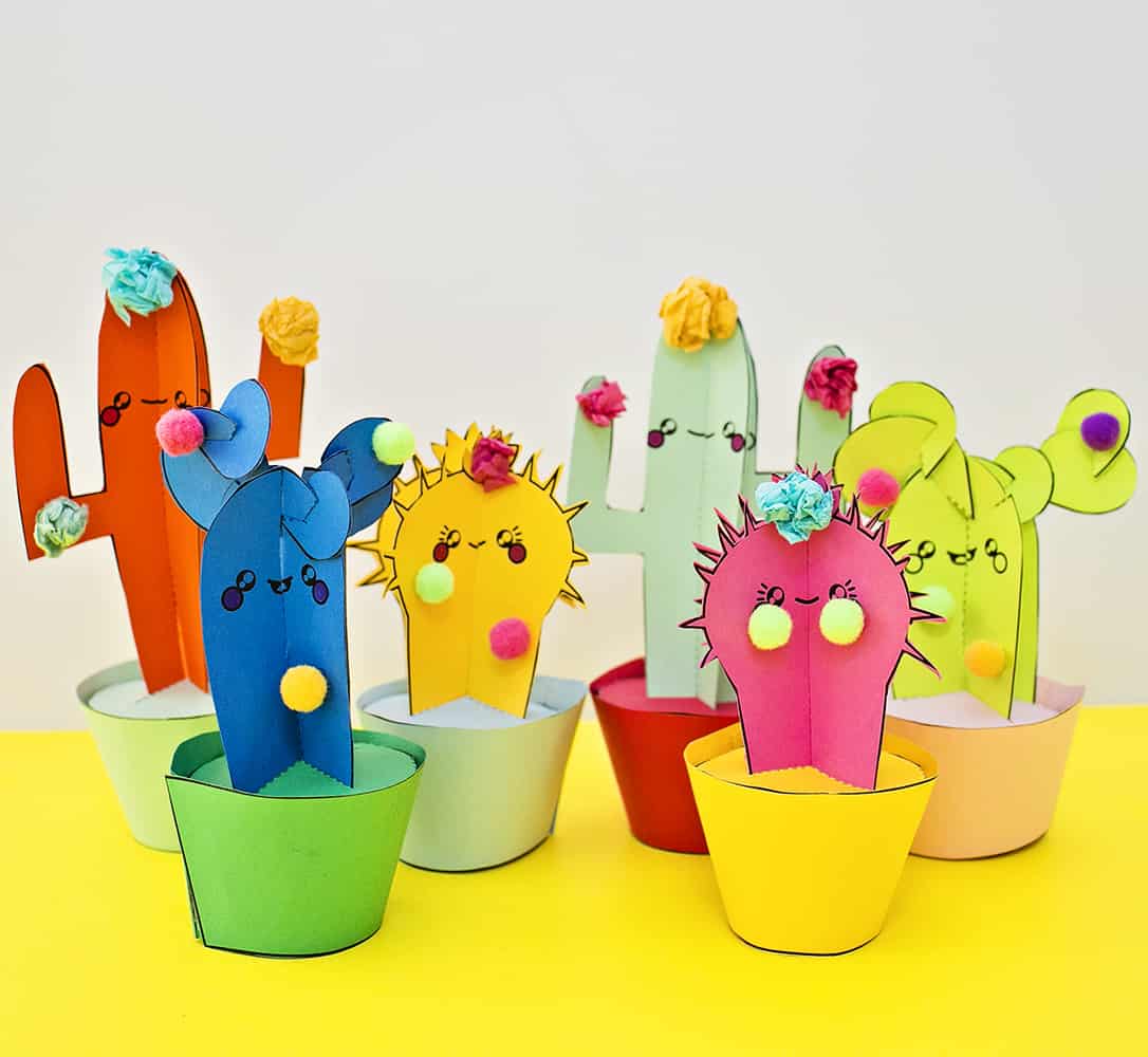 DIY HAPPY CACTUS PAPER PLANTS WITH TEMPLATES DIY HAPPY CACTUS PAPER PLANTS WITH TEMPLATES