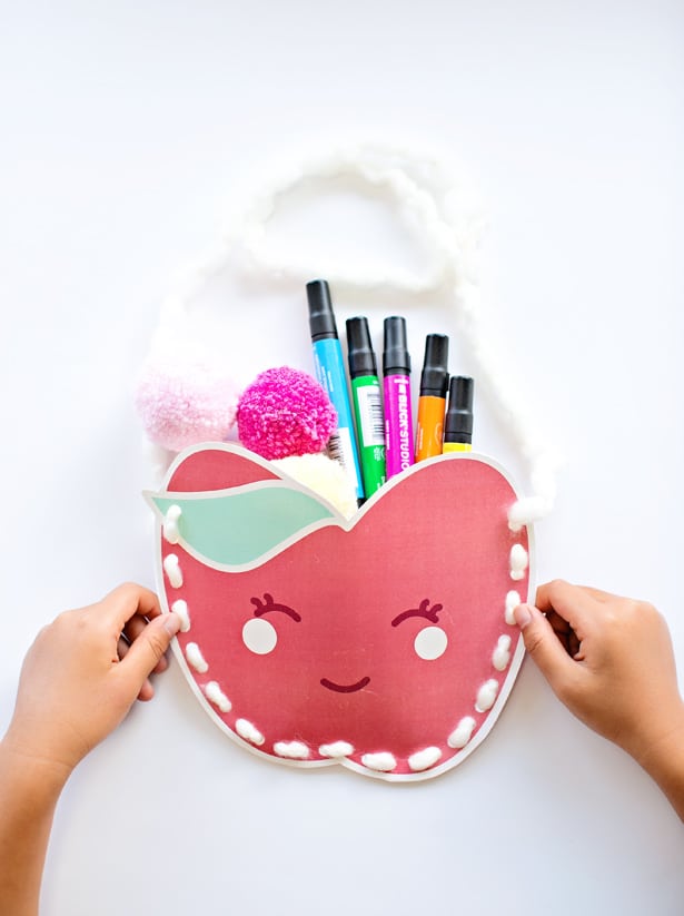 Make and stuff these with cute Kawaii DIY apple purses with fall treats or hand them out to the kids for a fun party or playdate activity.