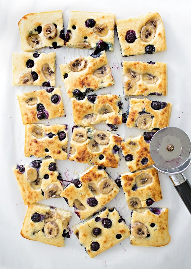 Sheet Pan Blueberry Banana Pancakes