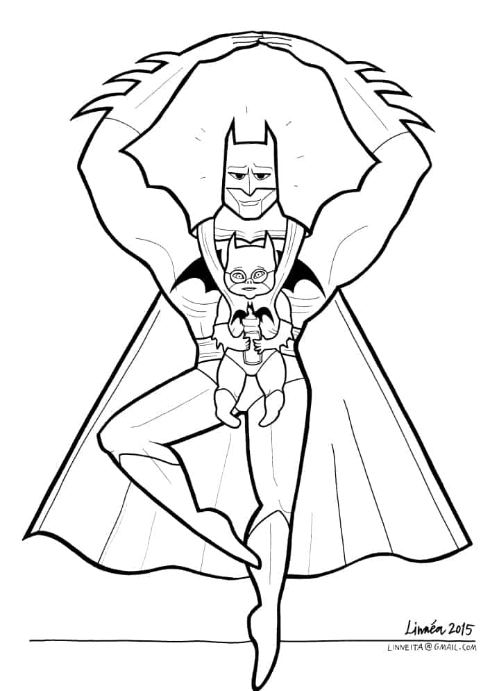 A COLORING BOOK THAT SHOWS THE SOFTER SIDE OF SUPER HEROES