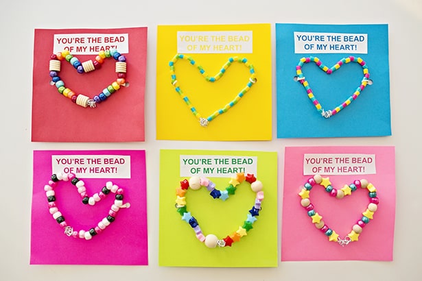 Beaded Hearts Craft for Valentine's Day