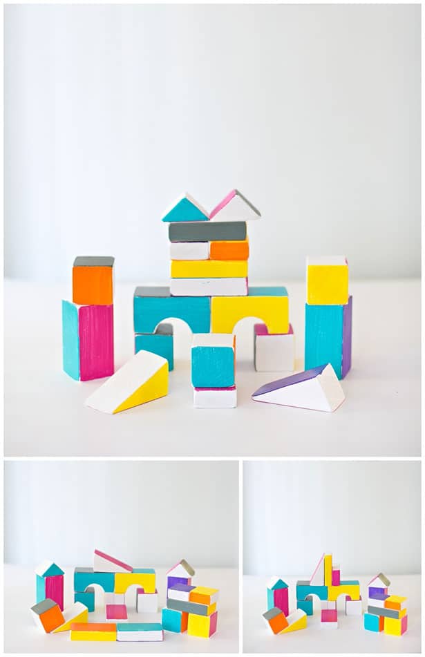 How to Make Painted Wood Blocks & Sculptures for Kids