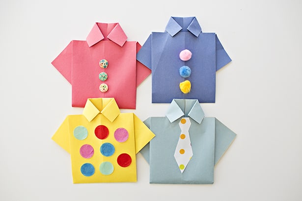 Origami Shirt Father's Day Card