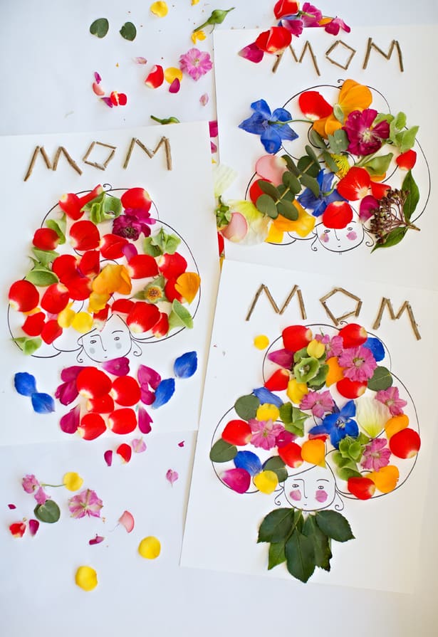 MOTHER'S DAY FLOWER ART WITH FREE PRINTABLE