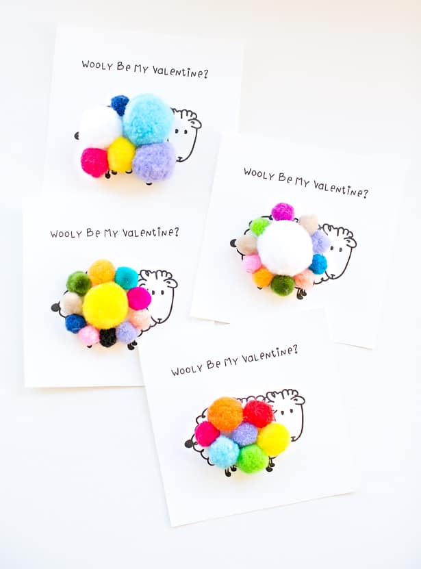 Wooly Be My Valentine Free Printable Card