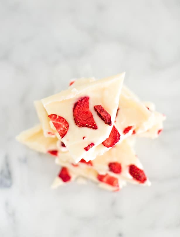 This simple strawberry frozen yogurt bark recipe makes a perfect quick snack or healthy dessert your kids will love.