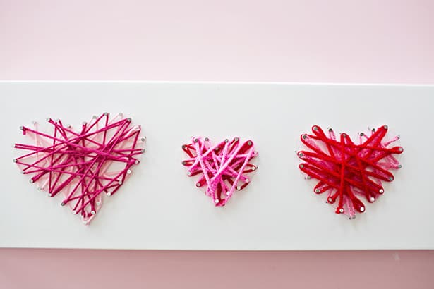 Heart String Art Craft