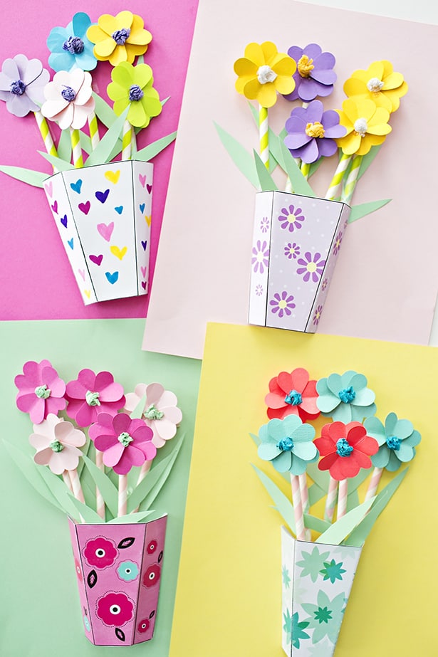 HOW TO MAKE 3D PAPER FLOWER BOUQUETS WITH VIDEO