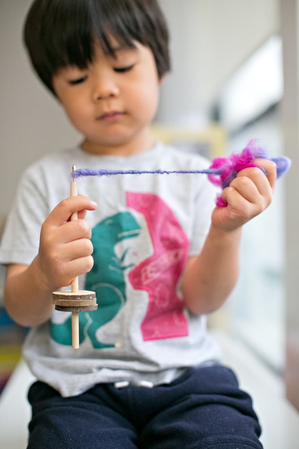 MAKE A MINI DROP SPINDLE FOR KIDS