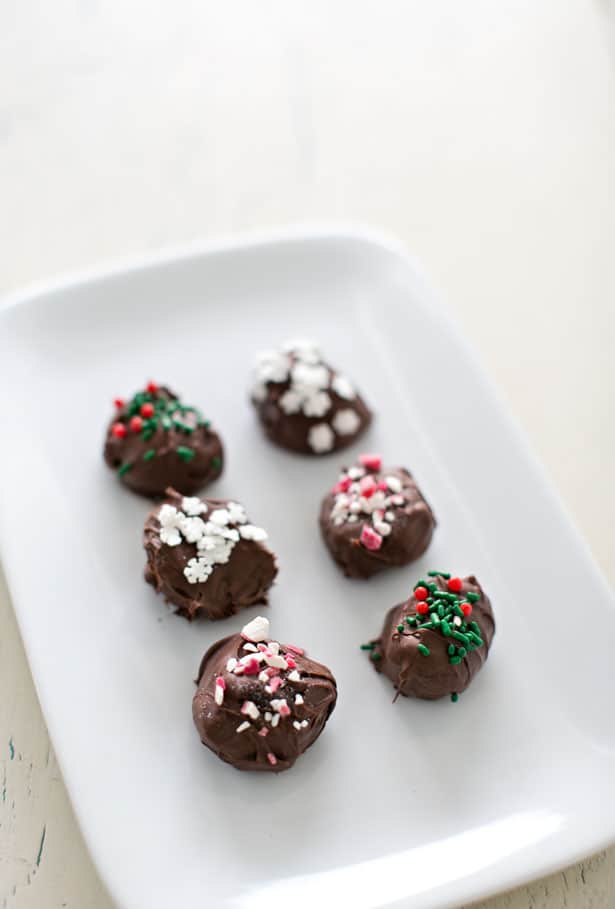 FESTIVE DARK CHOCOLATE TRUFFLES