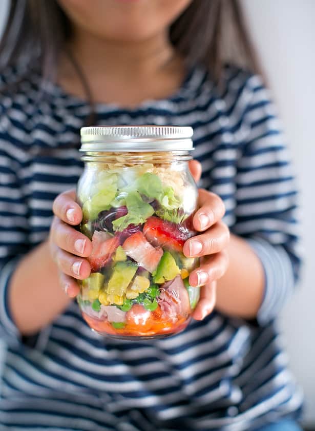 Easy Cobb Salad in a Jar - Weelicious