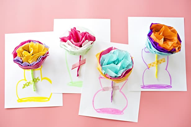 Handcrafted Paper Flowers: Roses (6 Stems) with Happy Birthday Pop-Up Card