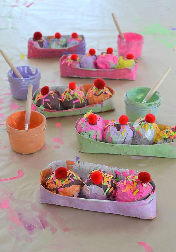 Puffy Paint Ice Cream Cone Craft for Kids - Crafty Morning