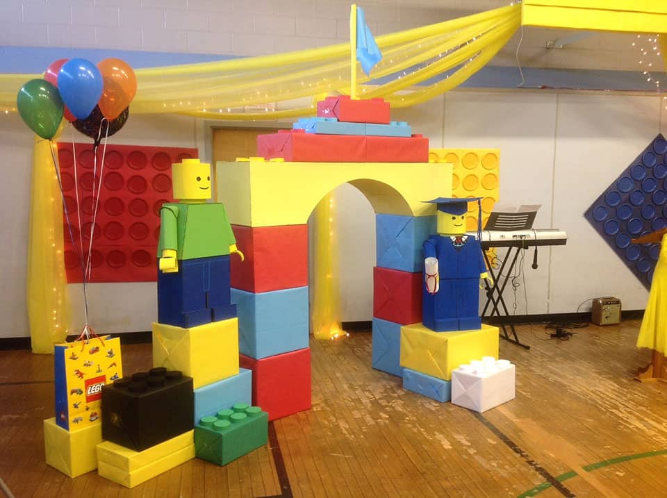 AMAZING CARDBOARD LEGO CREATED BY TEACHER