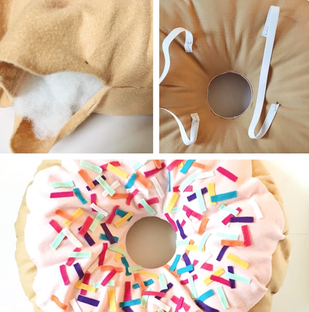 How to Make a Donut Pillow (or a Giant Donut Halloween Costume