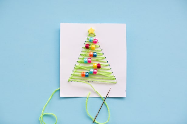 Hello, Wonderful - KID-MADE DIY STRING ART CHRISTMAS CARDS