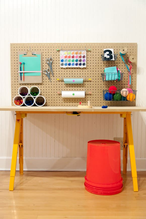 Easy Kid's Art Station for Small Spaces