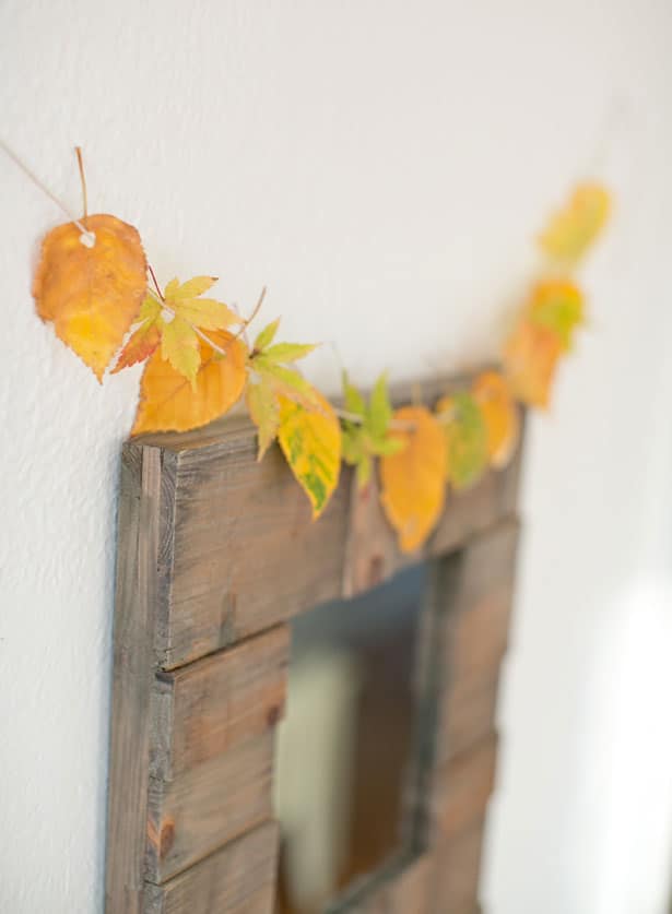 THE EASIEST DIY LEAF GARLAND