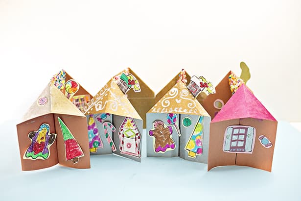 paper gingerbread house template printable