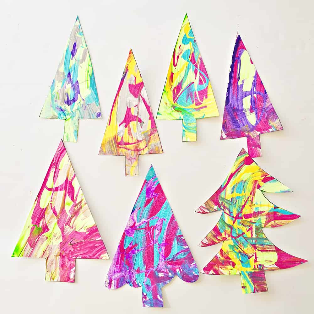 10 ARTSY CHRISTMAS TREE PROJECTS FOR KIDS