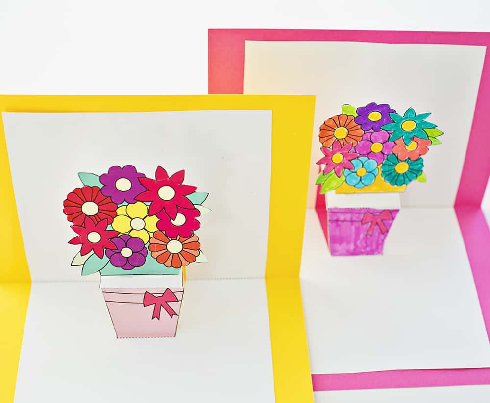 Rose Flower Pop Up Card Template Pdf | Best Flower Site