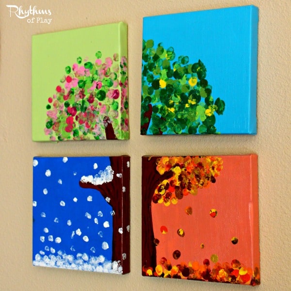 EASY FINGER PAINTING IDEAS / FINGERPRINT IDEAS 