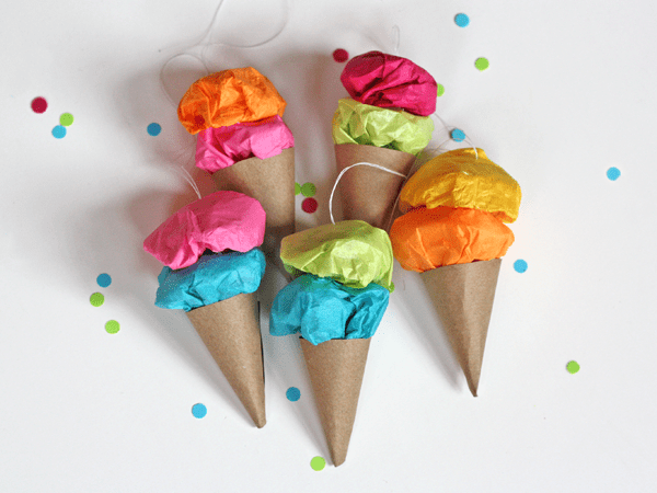 Colorful Cardboard Ice Cream Cone Craft for Kids - Crafting A Fun Life