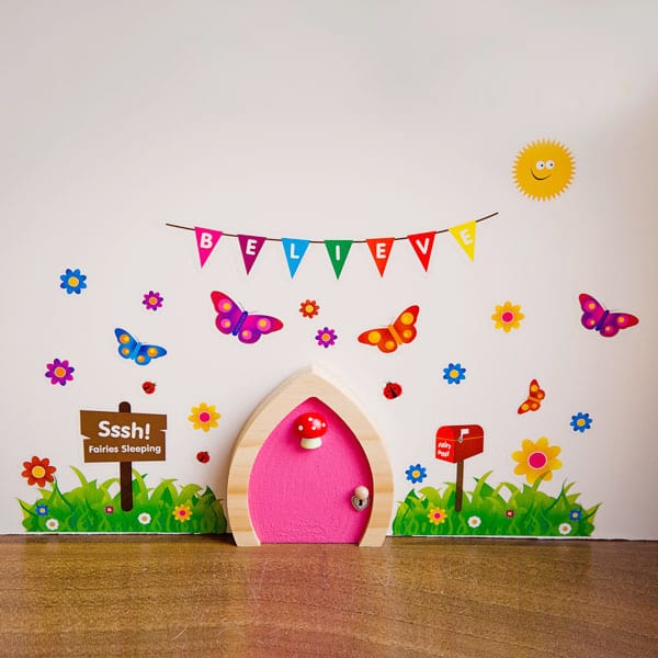 MAGICAL CHILDS FAIRY DOOR FREESTANDING ADD YOUR NAME 
