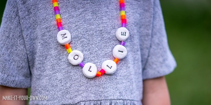 DIY CLAY ALPHABET BEAD CRAFT