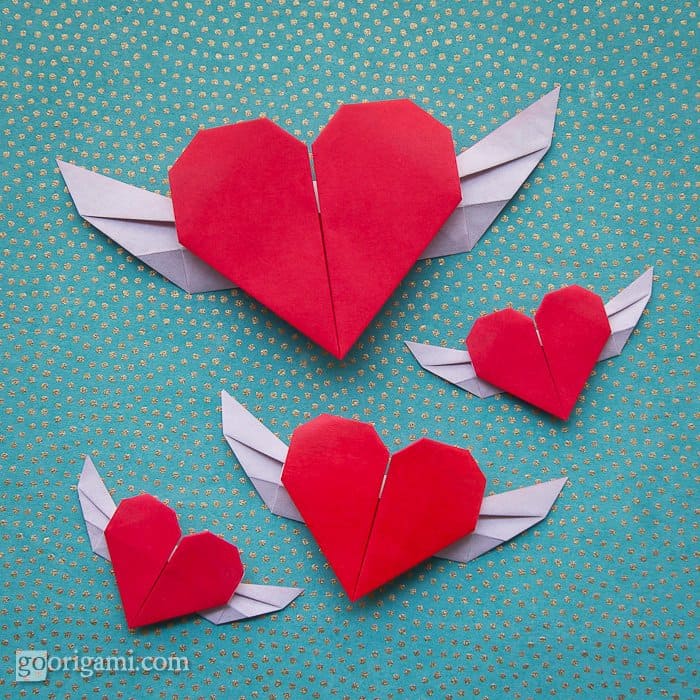 Easy Origami Heart Bookmarks - Red Ted Art - Fun Kids Crafts