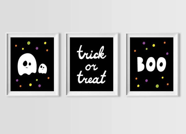 Halloween Wall Art Free Printable Set