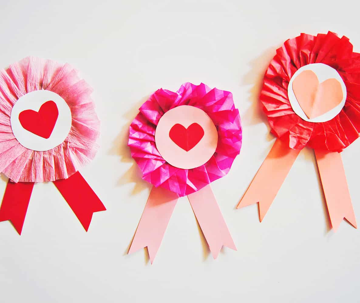 CUTE CARDBOARD VALENTINE RIBBON CRAFT FOR KIDS