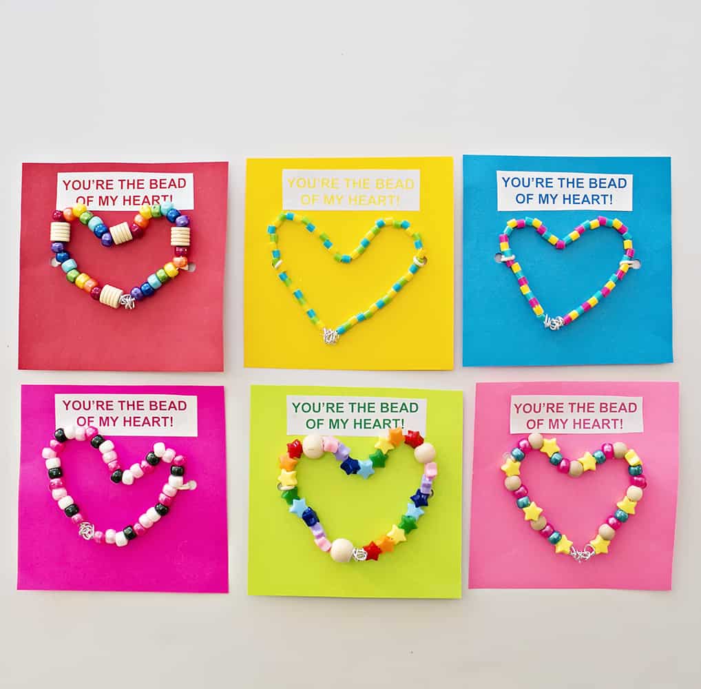 DIY WIRE BEAD HEART VALENTINE CARDS