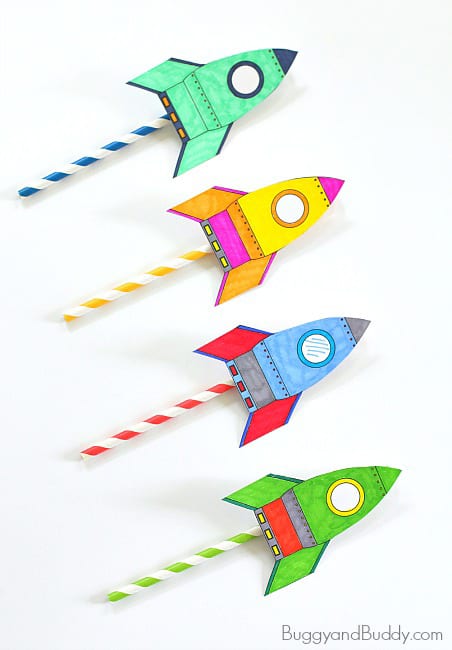 color your own rocketship