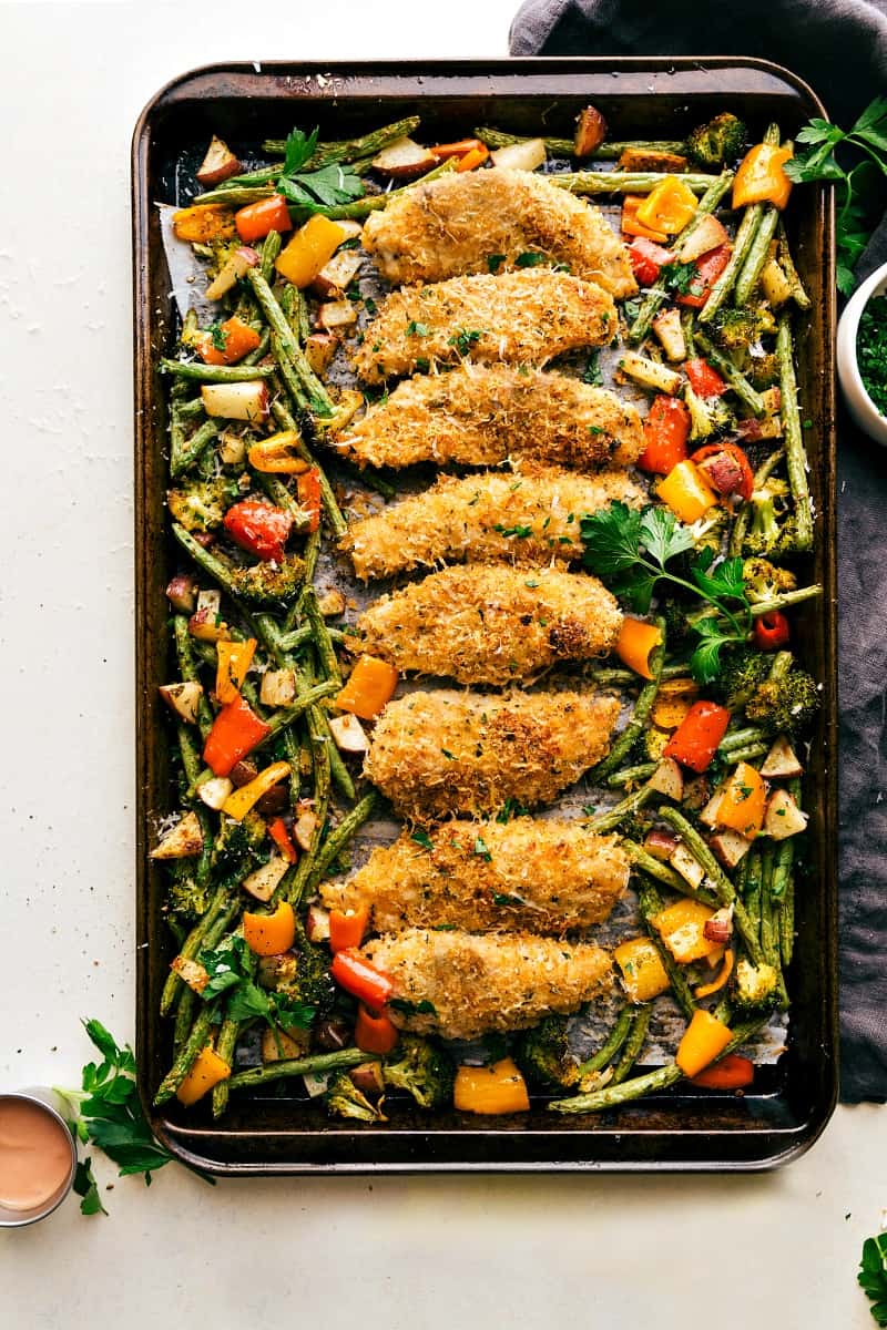 Sheet Pan Parmesan Chicken and Veggies