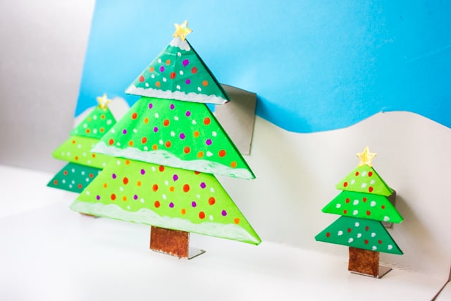 Diy Origami Christmas Tree Pop Up Card