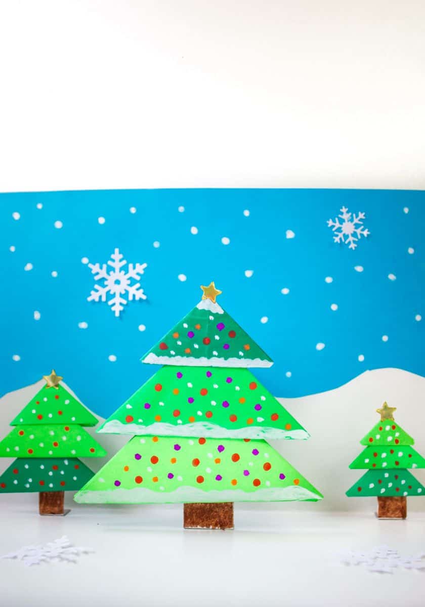 Diy Origami Christmas Tree Pop Up Card