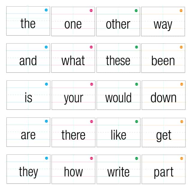 TOP FIRST 100 SIGHT WORDS FLASH CARDS - FREE PRINTABLE